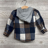 Plaid Button Up Shirt W/ Hood 18-24M
