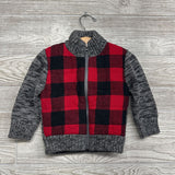 Sweater Jacket Buffalo Plaid 12M