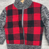 Sweater Jacket Buffalo Plaid 12M