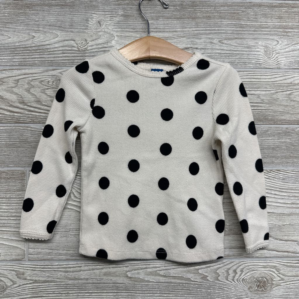 Waffle Knit Shirt Polka Dot 2t