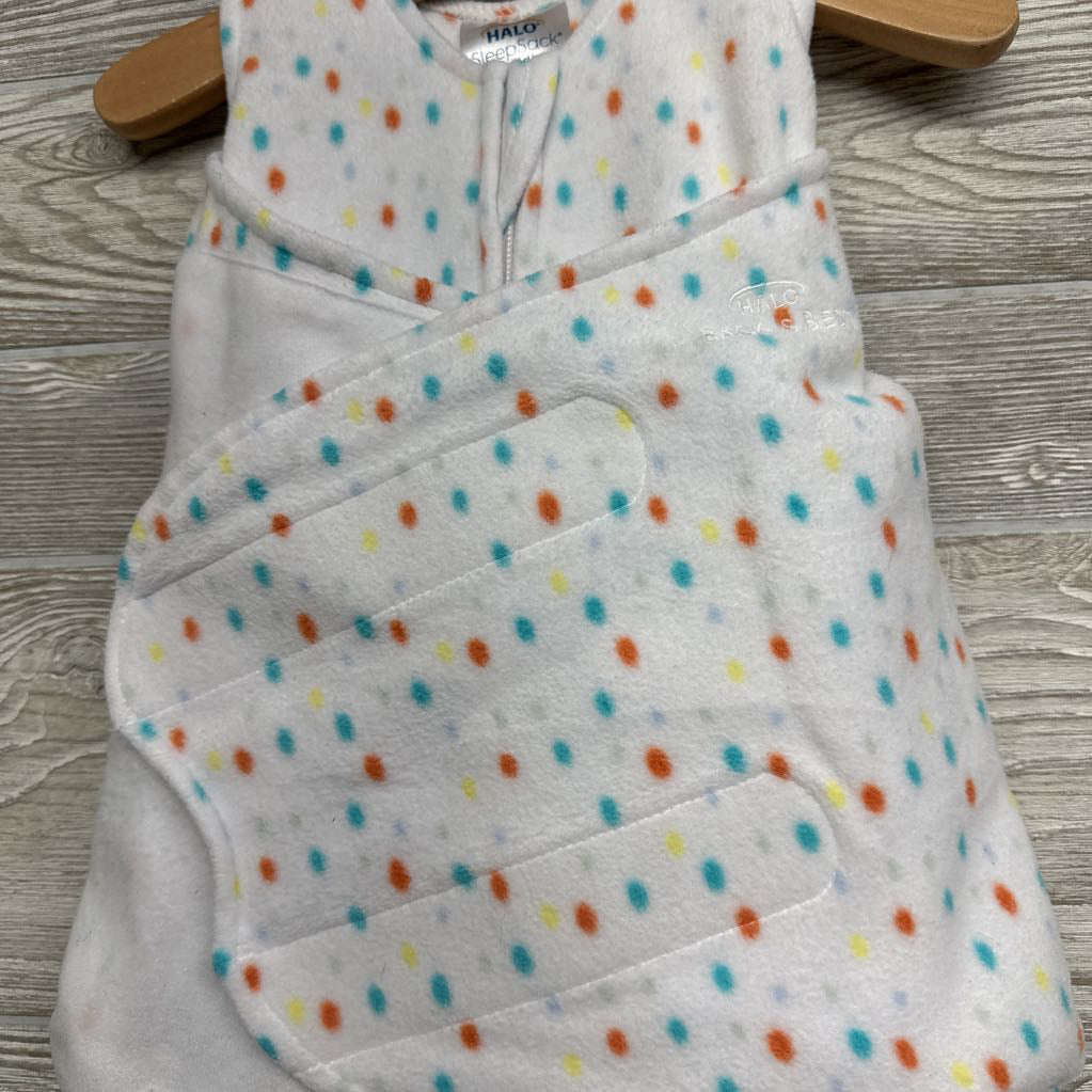 Fleece Sleepsack Swaddle Dots 0-3M