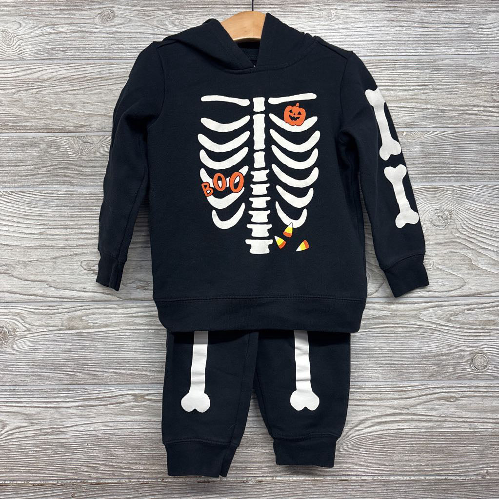 Hoodie & Sweatpants Skeleton Bones 3t