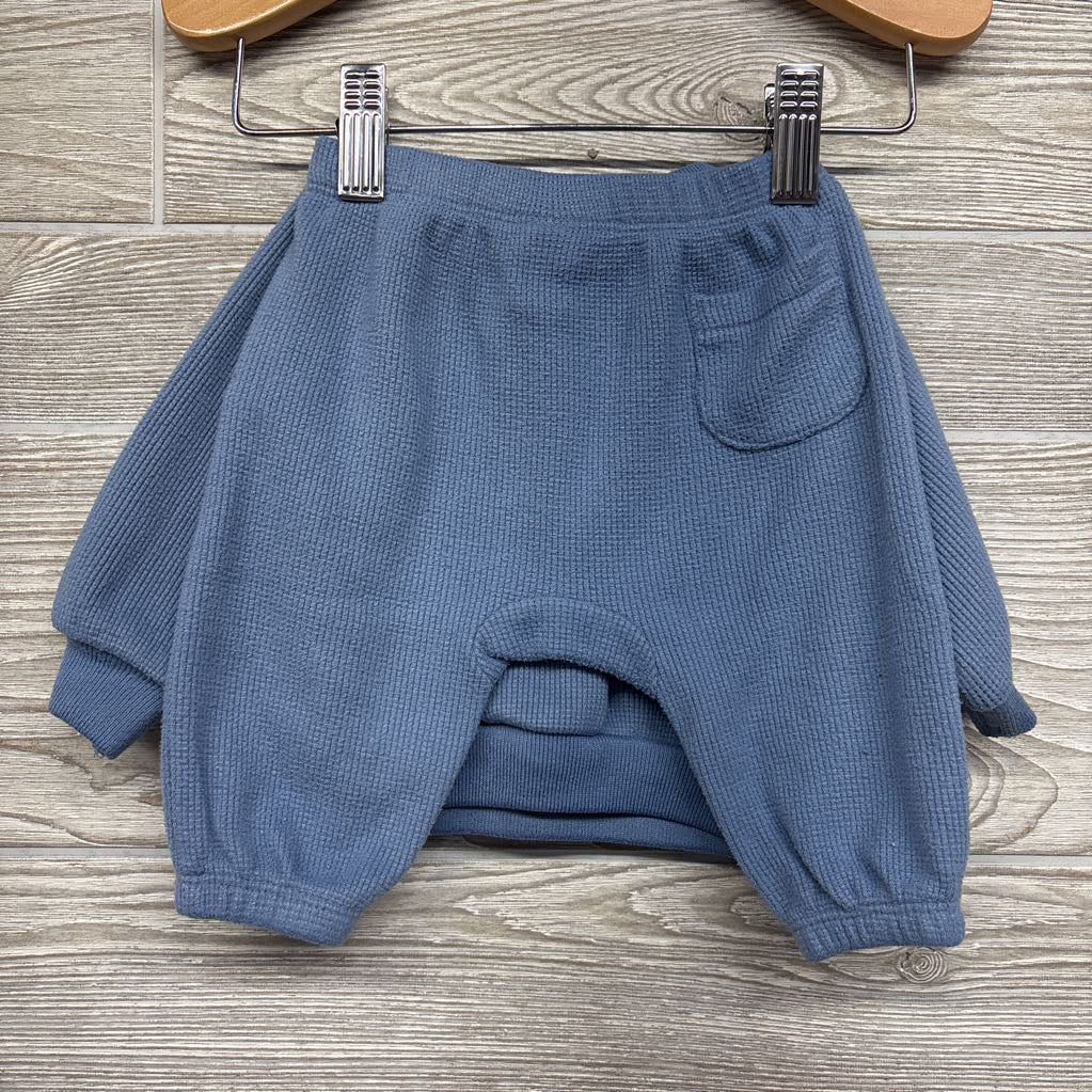 Waffle Knit Henley Shirt & Pants 0-3M