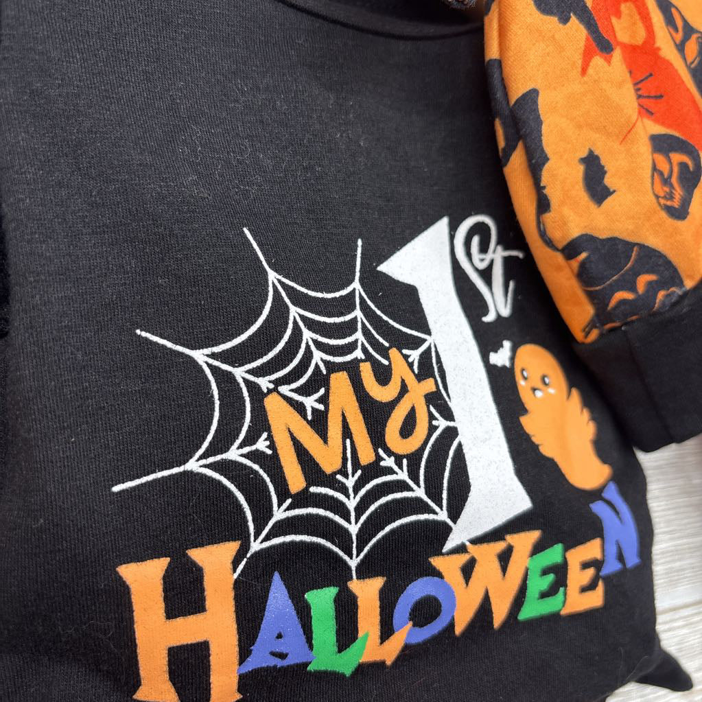 My 1st Halloween Bodysuit, Pants & Hat 0-3M