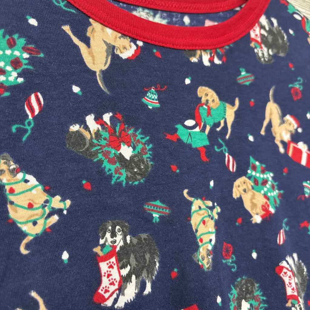2 Pc Pj Dogs & Christmas Wreaths & Trees 16