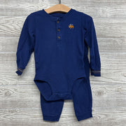 Waffle Knit Henley Bodysuit Buffalo & Pants 24M