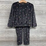 2 Pc Ls Velour Shirt & Pants Butterflies 4t