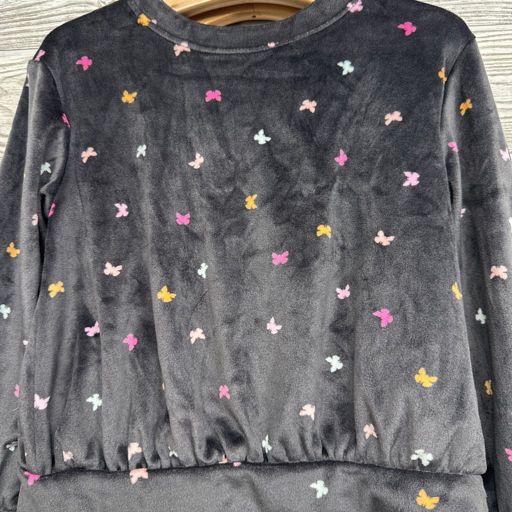 2 Pc Ls Velour Shirt & Pants Butterflies 4t