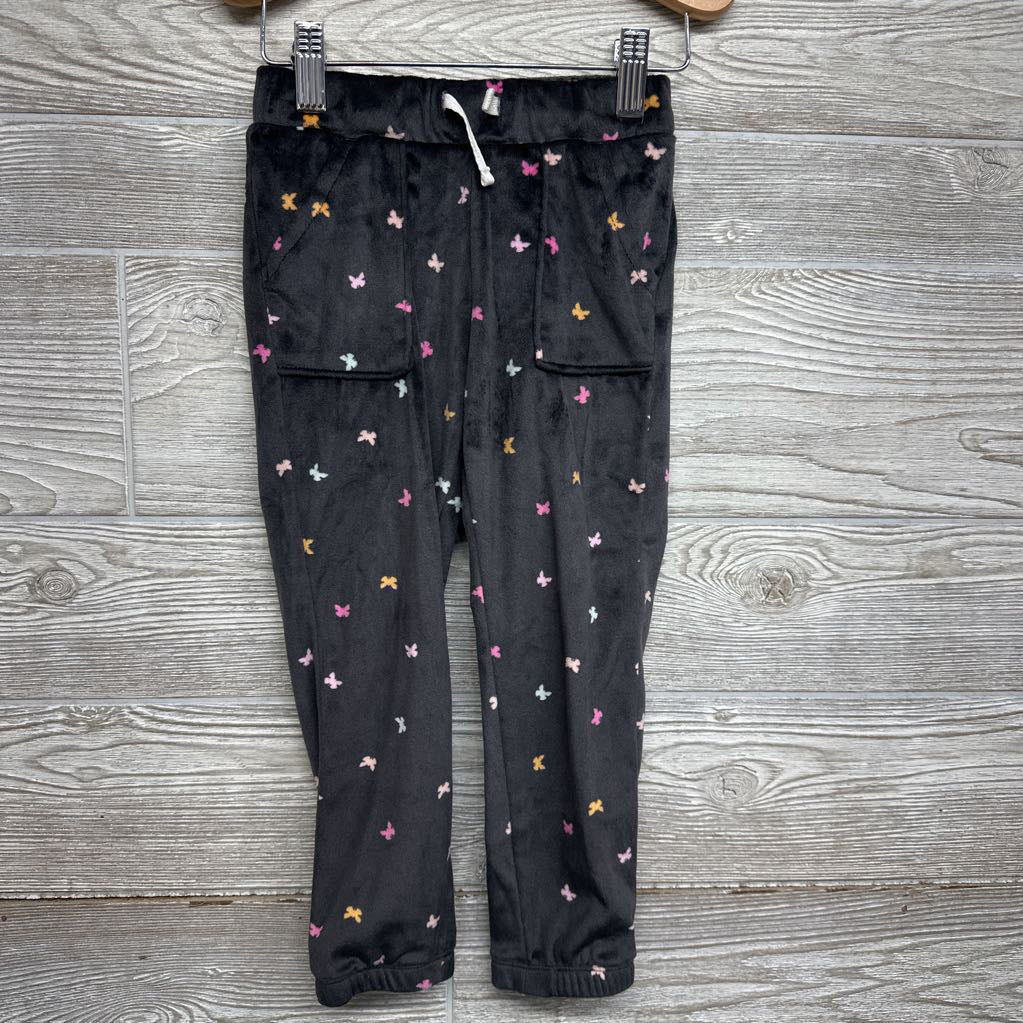 2 Pc Ls Velour Shirt & Pants Butterflies 4t