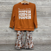LS Shirt Mama's Little Pumpkin & Ghost Flare Pants 4t