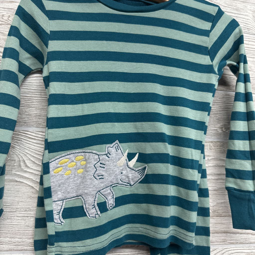 2 Pc Pj Dinosaur & Stripes 3t