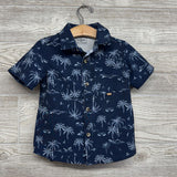 Button Up SS Shirt Palm Trees & Shorts 3t