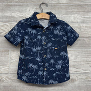 Button Up SS Shirt Palm Trees & Shorts 3t