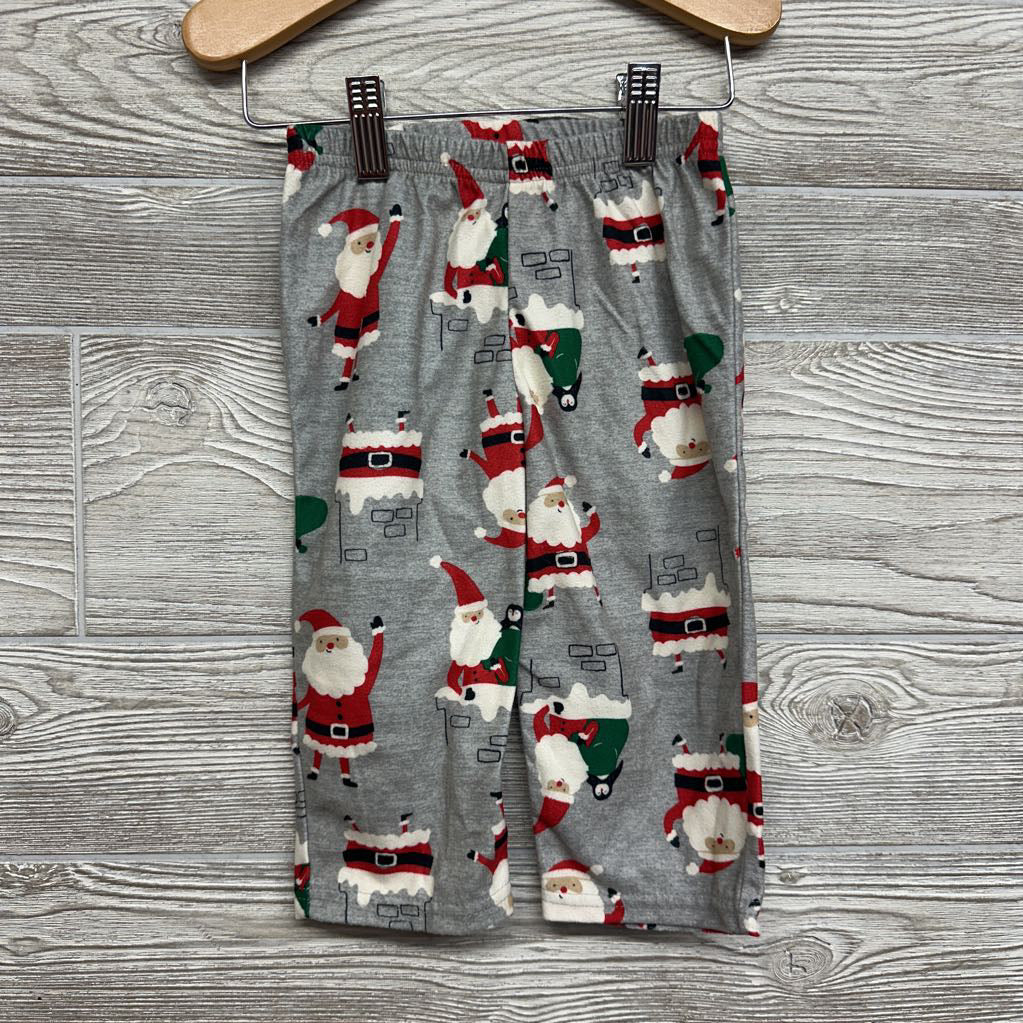 2 Pc Button Up Flannel Pjs Santa 18M