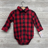 NEW Button Up Gingham Shirt & Corduroy Suspender Pants 18M