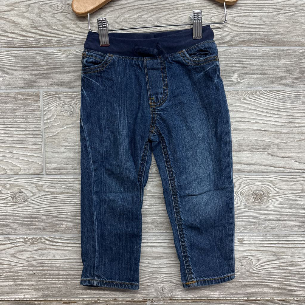 Drawstring Pull On Jeans 2t