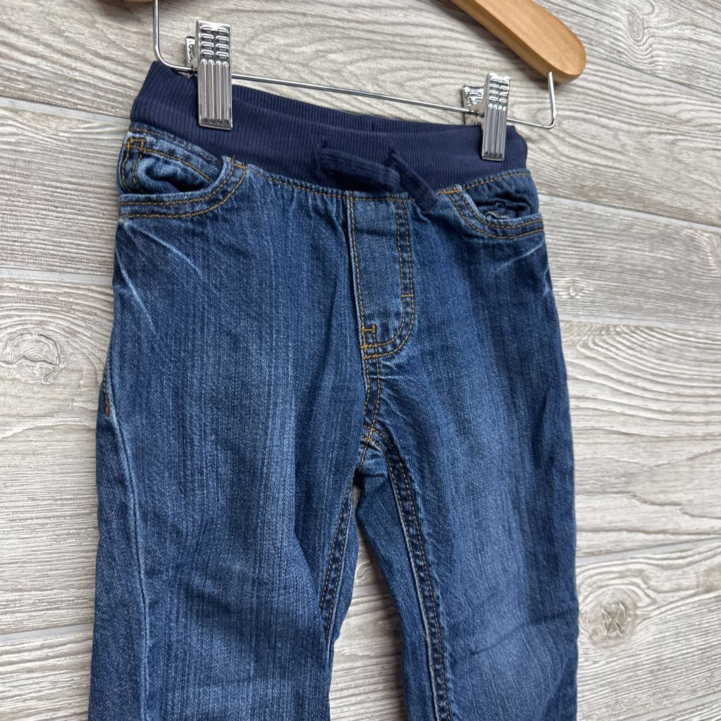 Drawstring Pull On Jeans 2t