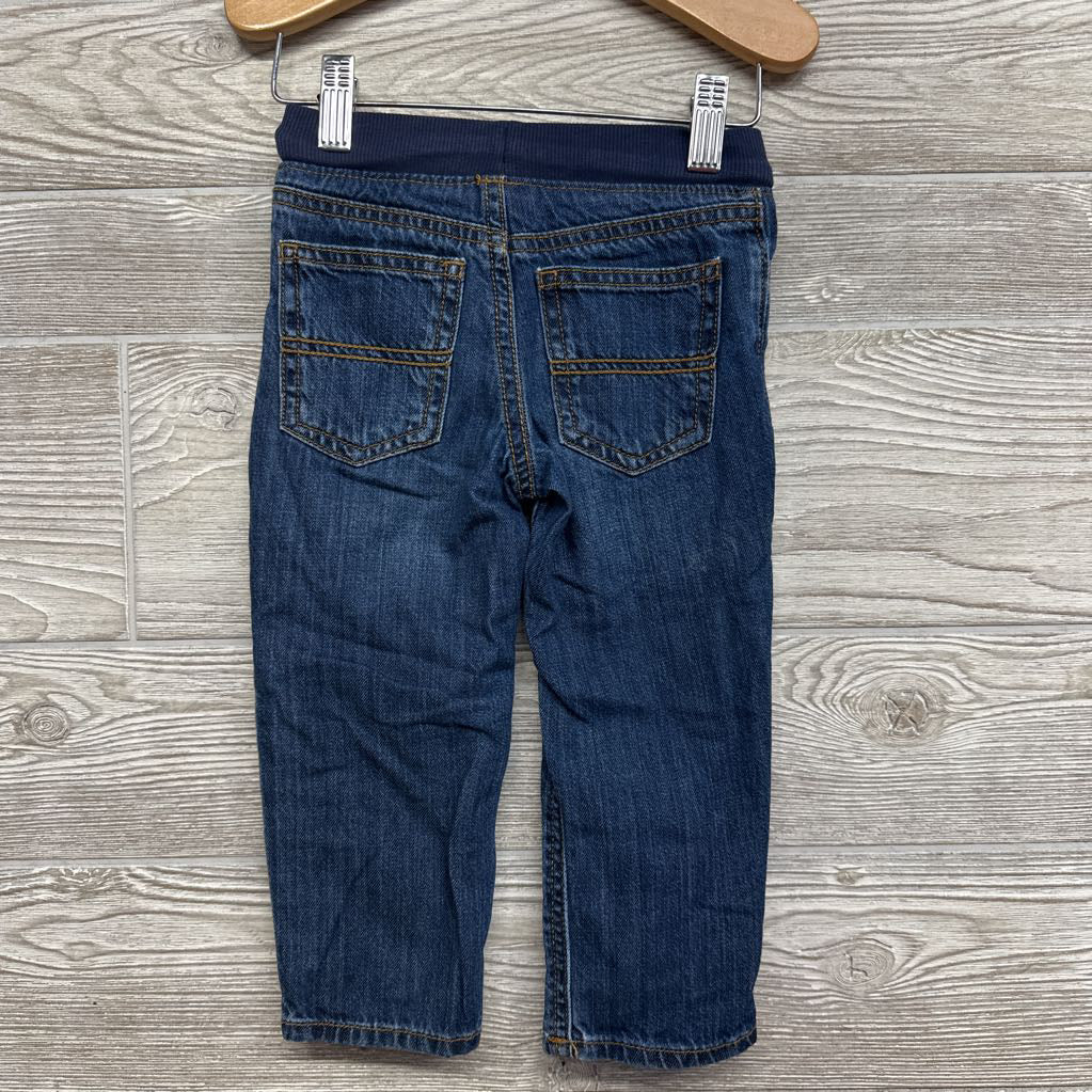 Drawstring Pull On Jeans 2t
