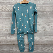 Waffle Knit 2 Pc Pj Snowmen 5t
