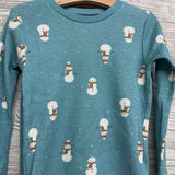 Waffle Knit 2 Pc Pj Snowmen 5t
