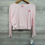NEW 2 Pc Pj Pointelle Shirt W & Shorts 14-16