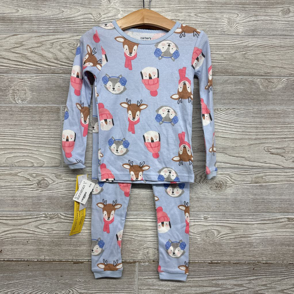 NEW 2 Pc Pj Animals W/ Hats 3t