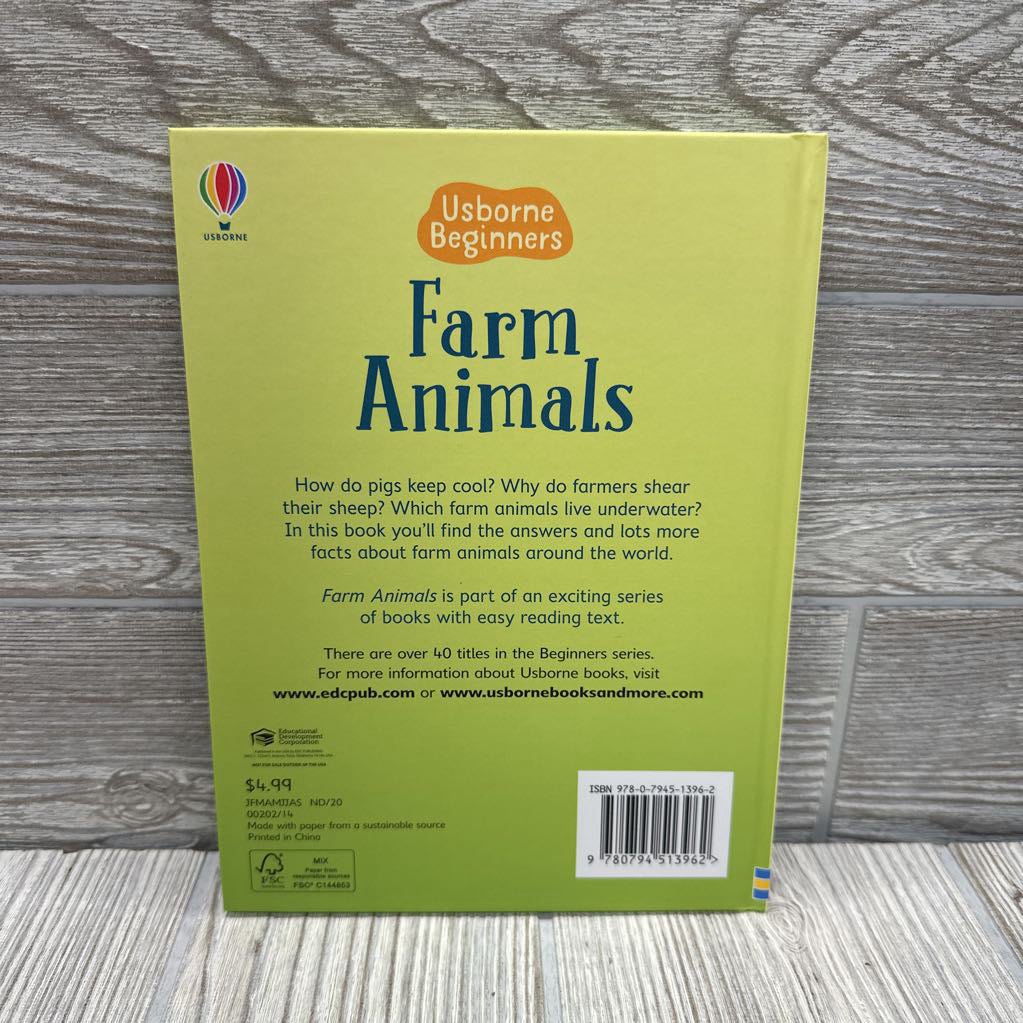 Usborne Beginners Farm Animals Hardcover Book