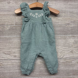 Muslin Jumpsuit Embroidered Flowers & Ruffles 3M