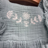 Muslin Jumpsuit Embroidered Flowers & Ruffles 3M