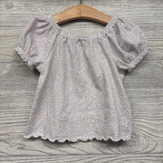 Shirt Lettuce Trim Flowers 3t