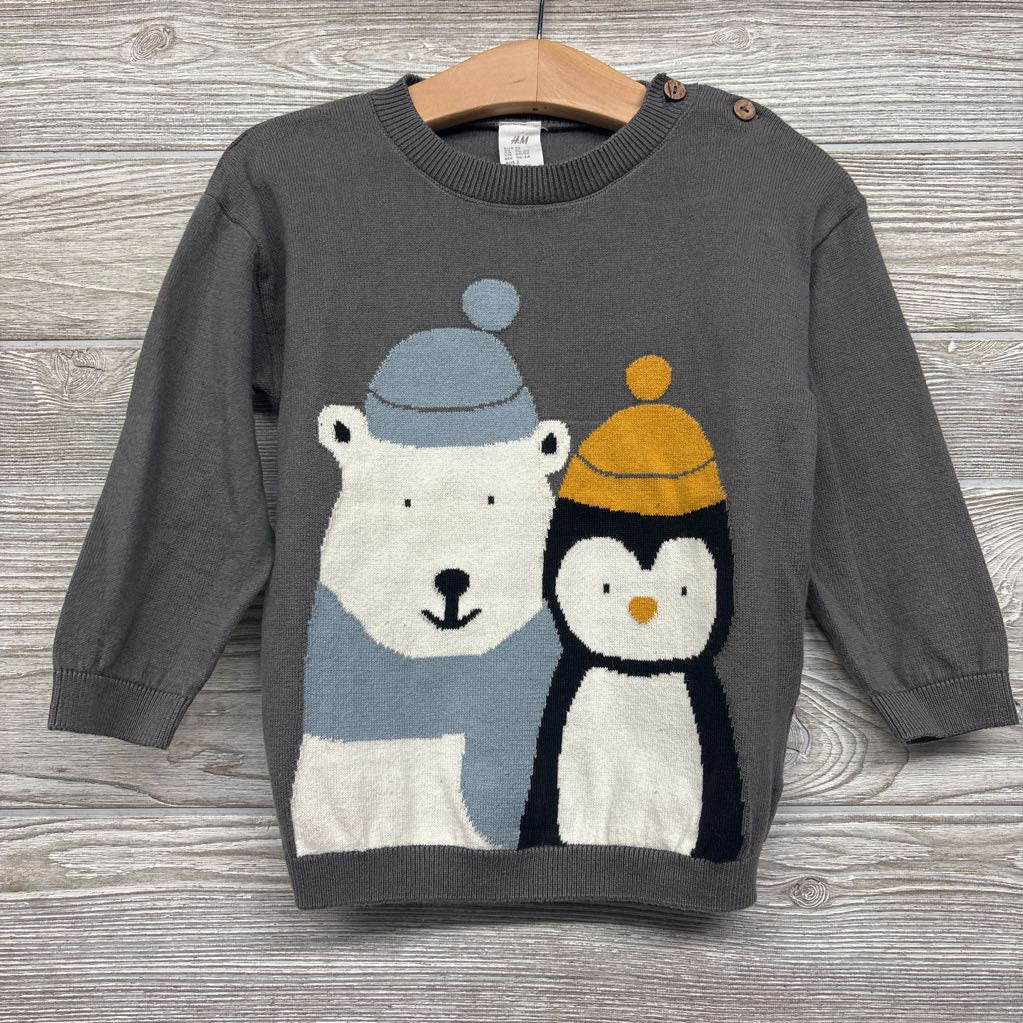 Knit Sweater Penguin & Polar Bear 2t