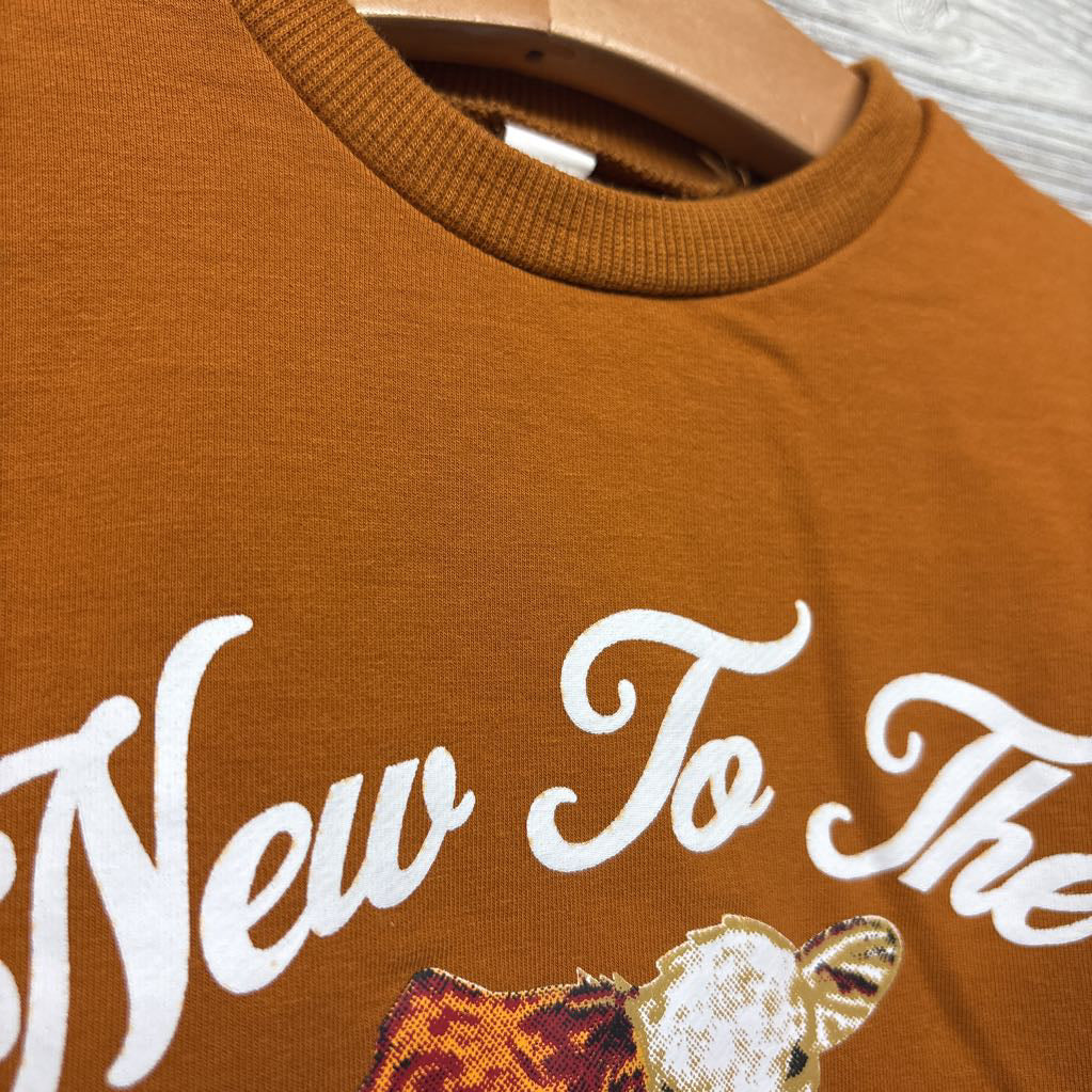 Crewneck Bodysuit New To The Herd 0-3M