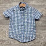 Gingham Seersucker Button Up Shirt 2t