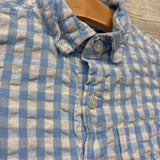 Gingham Seersucker Button Up Shirt 2t