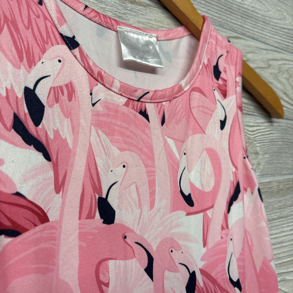 Tank Dress Flamingos 10-12