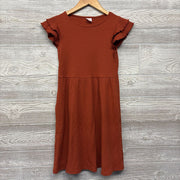 Waffle Knit Ruffle Sleeve Dress 10-12