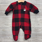 Fleece Sleeper Plaid Baby Bear 0-3M