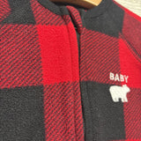 Fleece Sleeper Plaid Baby Bear 0-3M
