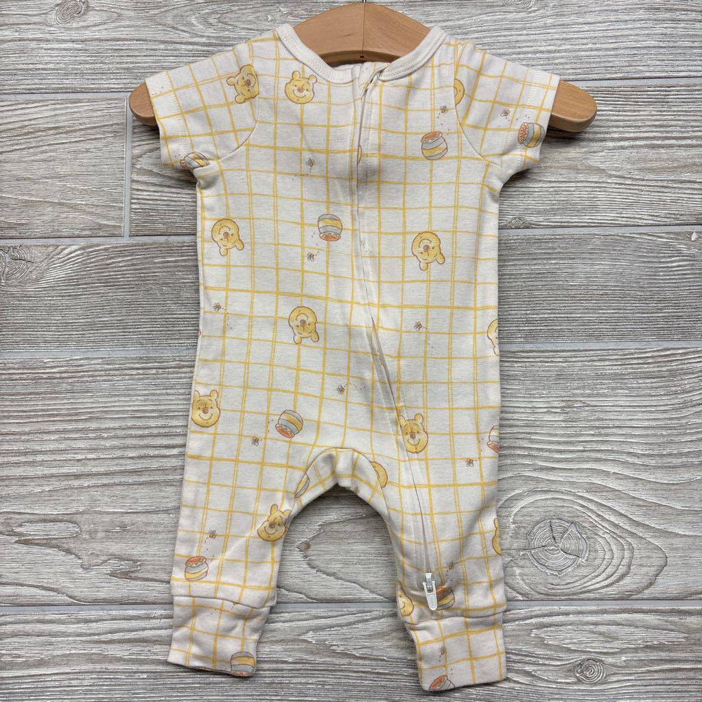 Grid Romper Winnie The Pooh Nb