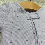 Waffle Knit Sleeper Polka Dots Preemie