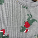 Waffle Knit Shirt Dinosaurs Wrapped In Lights 3t