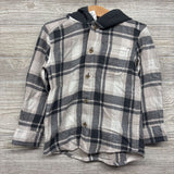 Button Up Plaid Shirt W/ Hood 3t
