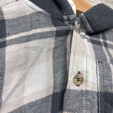 Button Up Plaid Shirt W/ Hood 3t