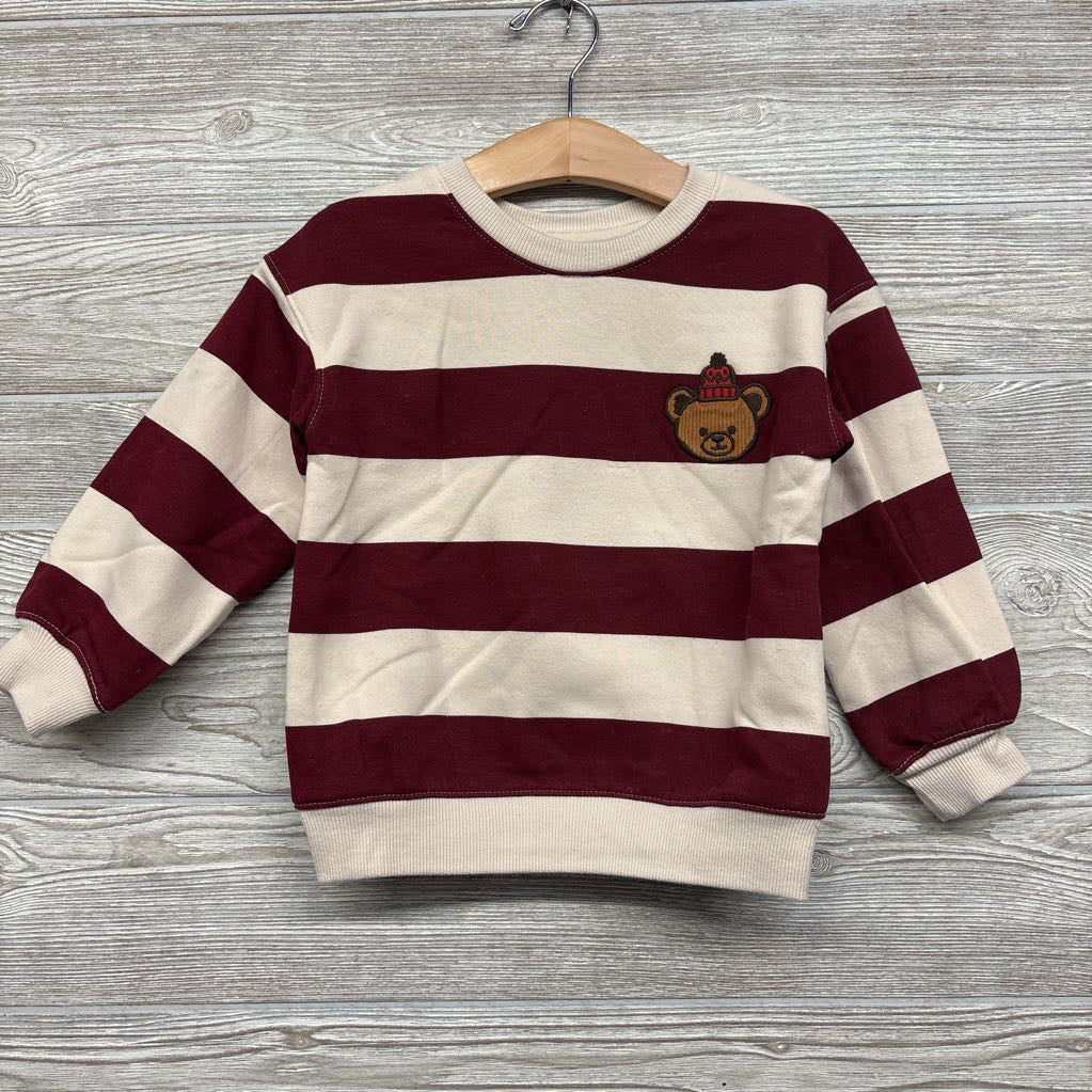 Crewneck Stripes Bear 3t