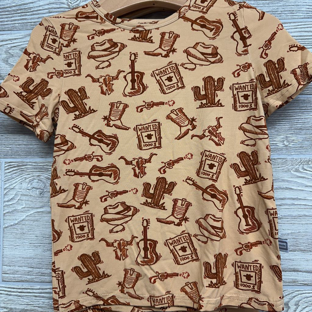 NEW Bamboo 2 Pc Pj Set Wanted Western 3t
