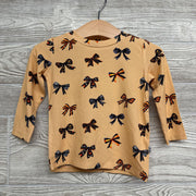 NEW Bamboo Ribbed LS Shirt Bows 9-12M