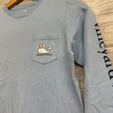 NEW LS Pocket Shirt Rabbit Whale 8-10