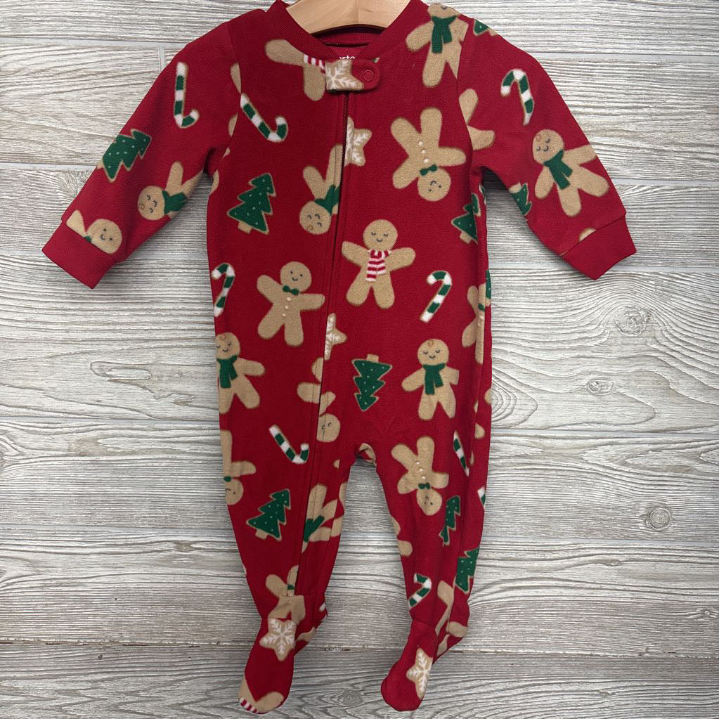 Blanket Sleeper Gingerbread Men Trees 6-9M