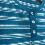 LS Waffle Knit Henley Shirt Stripes 8