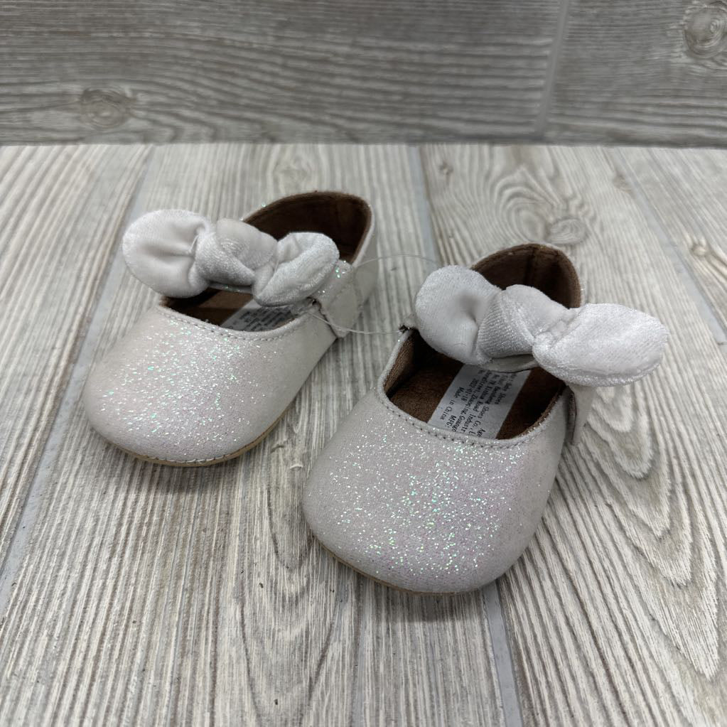 Glitter Mary Jane Flats Velvet Bow 2c